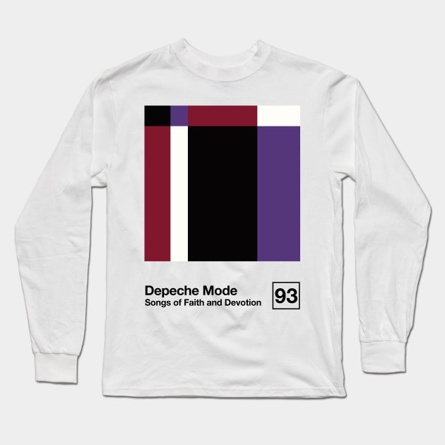 Songs of Faith and Devotion / Minimal Graphic Artwork Design Long Sleeve T-Shirt by saudade